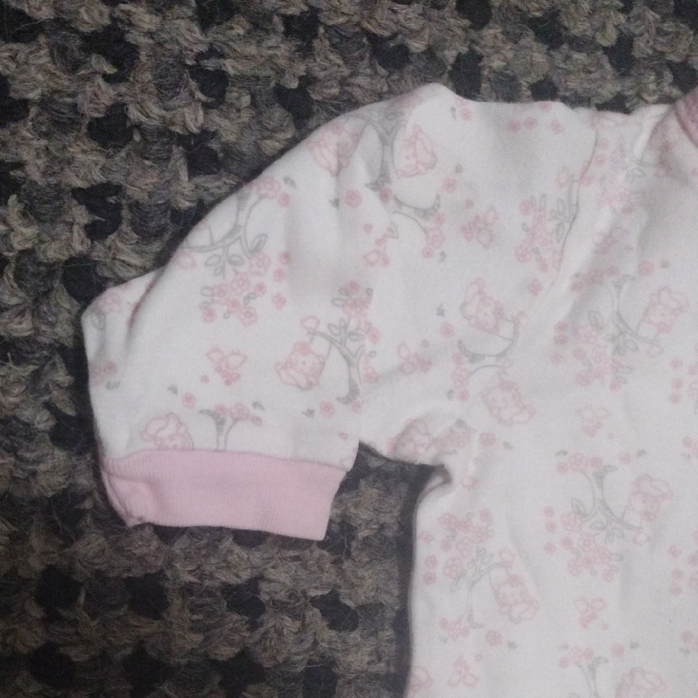 Gerber Pink and White Bear Swinging Footie One Piece​ - Picture 5 of 6